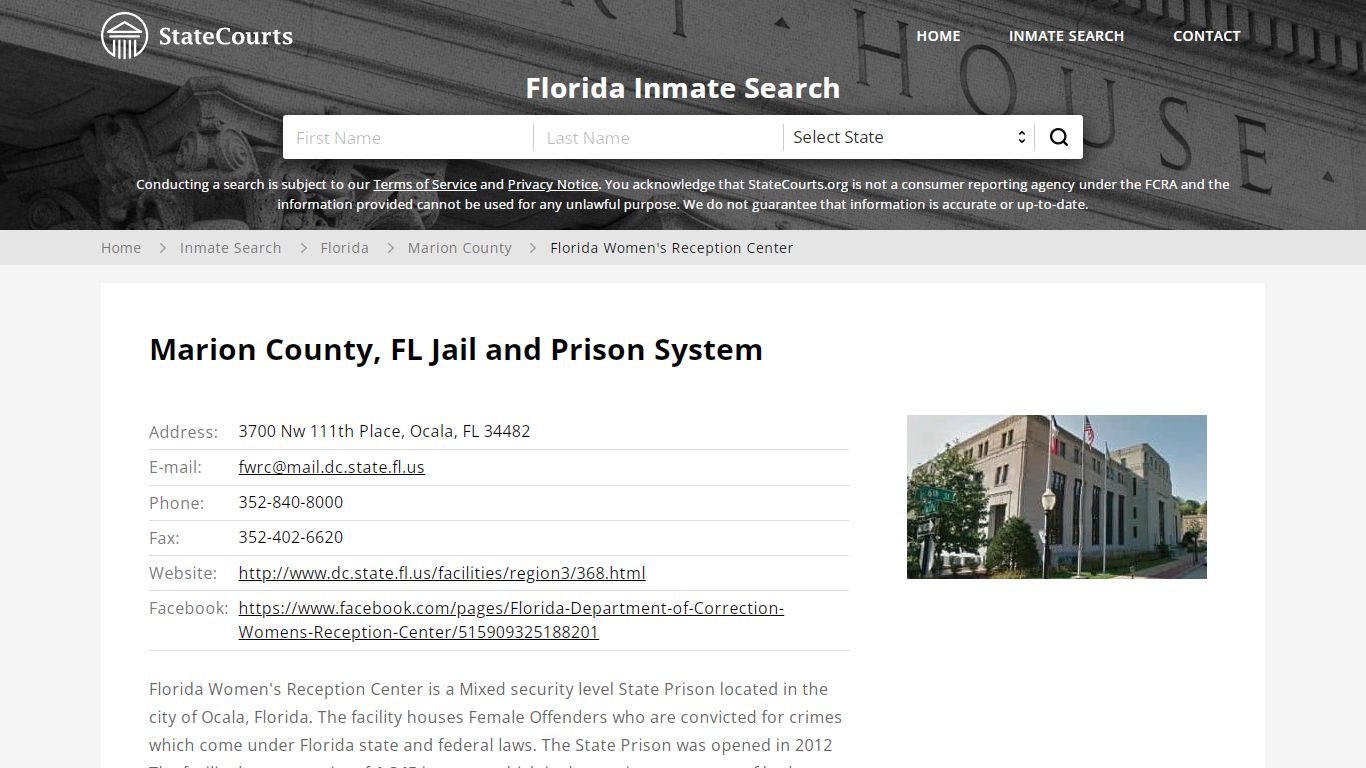 Florida Women's Reception Center Inmate Records Search, Florida ...